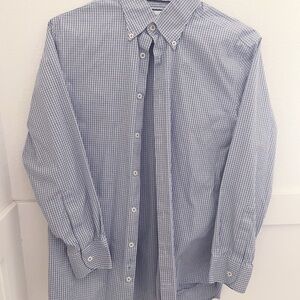 Charles Tyrwhitt Men's Blue Non-iron Dress Shirt, 15.5/32 Slim fit